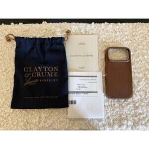 NWT Clayton & Crume iPhone 17 Pro Max Leather Cover